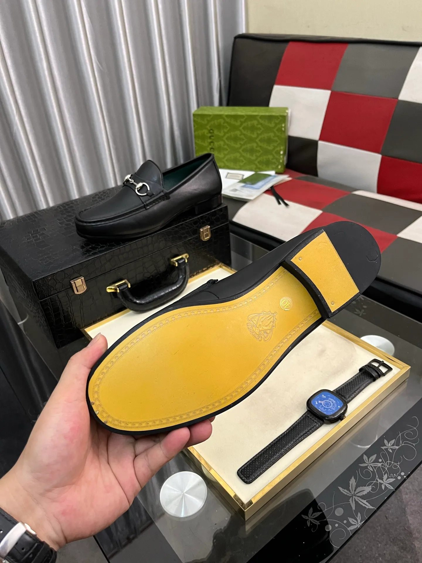 Men's Men's Shoes 💰540⌚️⌚️【GUCCI】The most popular classic Gucci leather shoes. Synchronized with the official website, the upper is made of Italian first-layer cowhide ➕cowhide lining, with unique brand and unique craftsmanship. Highlighting the hot style of the new year. Stop hesitating, stop wandering, get it now. Digital: 38--444️⃣colors available
